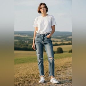 Nasty gal women’s jeans call me trouble distress mom pants NWT Sz EU 38